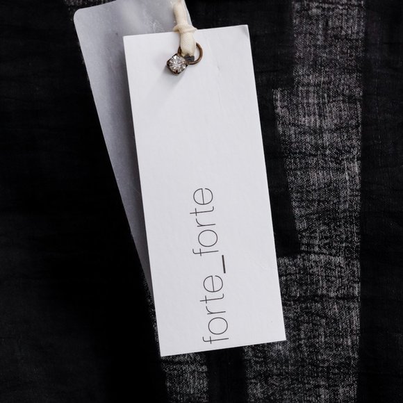 Forte_Forte Black Linen Front Tie My Jacket - Picture 5 of 12